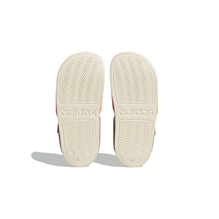 Adidas Adilette Sandals Comfortable Non-Slip Durable Kids Sandals Kids Sandals Gray Orange White H06446