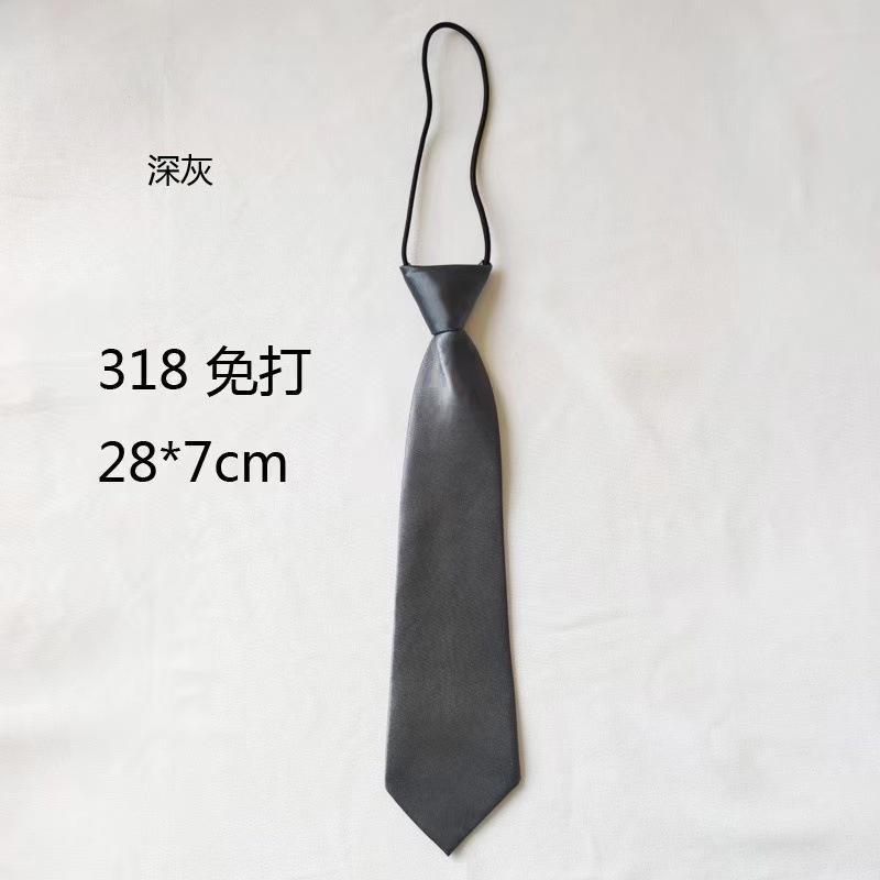 Cravată mică cu bandă de cauciuc de 28 cm, culoare solidă, cravată monocromă pentru copii, cravată scurtă, accesorii pentru băieți, cravată pentru uniformă școlară