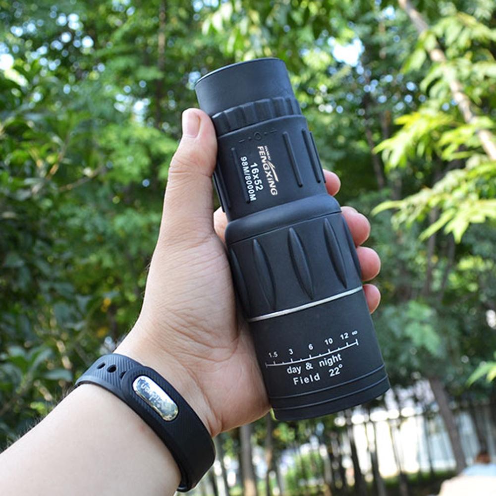 16x52 Handheld Monocular HD Optical Telescope 66M/8000M Zoom Long Range Spyglass Outdoor Camping Bird Watching Tools