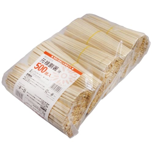 Yanagi Products Genroku Disposable Chopsticks, 20cm, Pack of 500, Large Capacity, VI-027