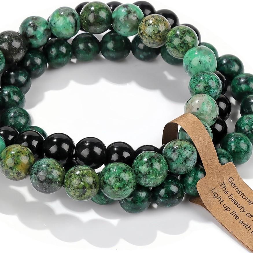 Natural Stone Crystal Beads Semi Precious Women's Bracelet Amethyst Multi Layered Combination Bracelets