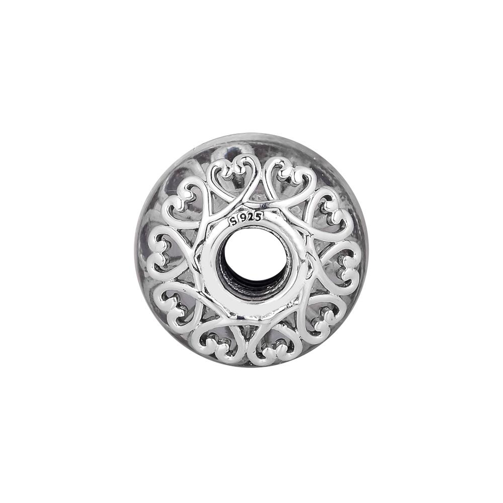 

Подходит для европейского браслета, серебро 925 пробы, переливающиеся белые стеклянные очаровательные бусины для женщин и девочек, ювелирные изделия своими руками, подарок