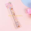 F26C 4 Pcs Plastic Ruler Straight Ruler with Dream Trip Design Plastic Measuring Tool for Student School Office