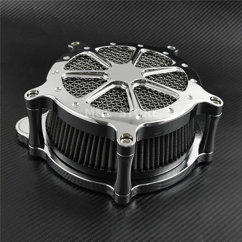 Motorcycle All Chrome Air Cleaner Air Filter System For Harley XL Sportster 04-22 Touring Road Glide 08-16 Dyna Softail Fat Boy