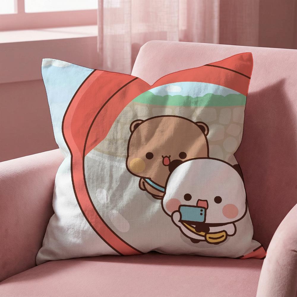 Cute B-BUBU DUDUS Cushion Cover Multi-Scene Pillow Cover for Home & Car - Reversible, Soft & Durable for Daily Use
