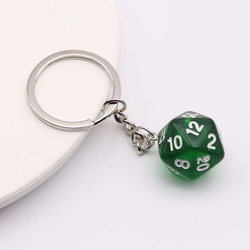 Colorful Acrylic 20-Sided Dice Shaker Pendant for Handmade Jewelry