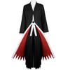Anime Bleach Kurosaki Ichigo Cosplay Costume Samurai Black Cloak Robe Kimono Pants Sets Halloween Christmas Party Clothes