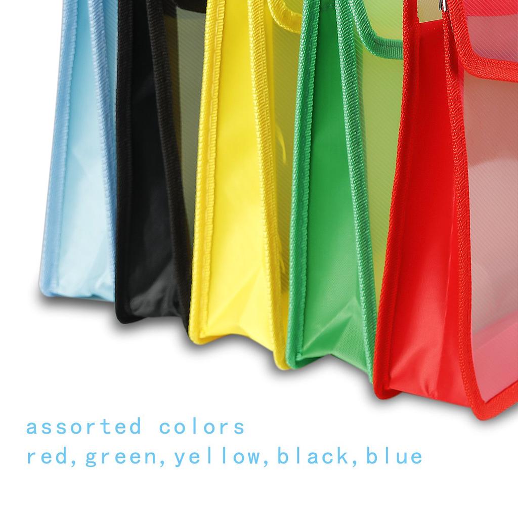 6pcs A4 Plastic Document Folder Files Organizer Storage Clear Pockets ...