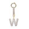 Elegant Rhinestones Studded Keychain Featuring Initial Letters, Lightweight Alloy Gift for Students and Professionals
