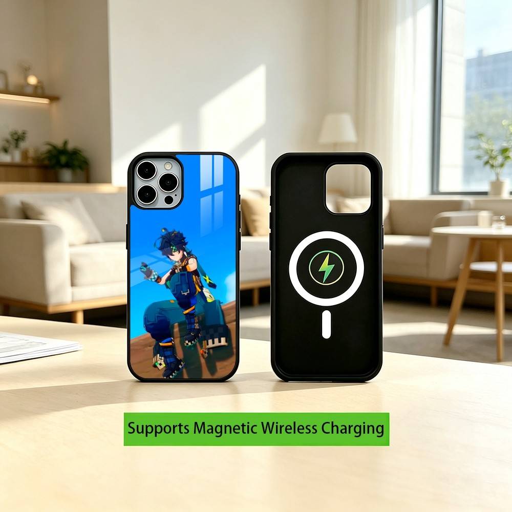 G-Genshin I-Impact Kinich Game Gift Phone Case For iPhone17,16,15,14,13,12,11Plus,Pro Compatible with magnetic wireless charging iPhone16PRO