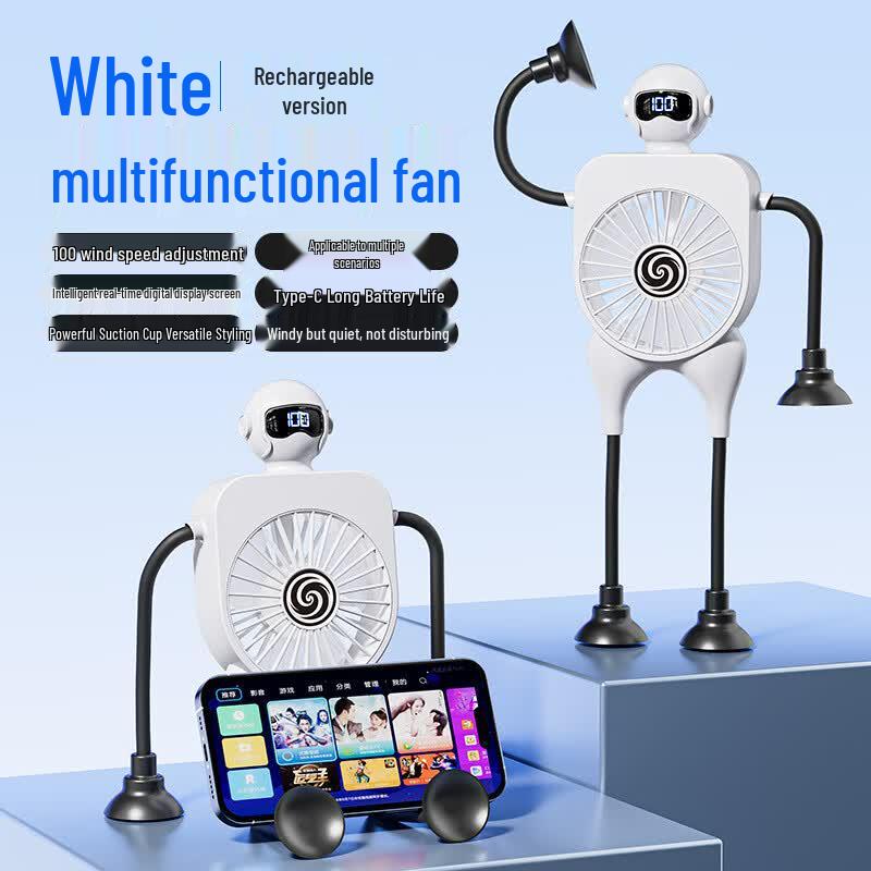 ZISIZ Smart Digital Display Suction Cup Mini Fan