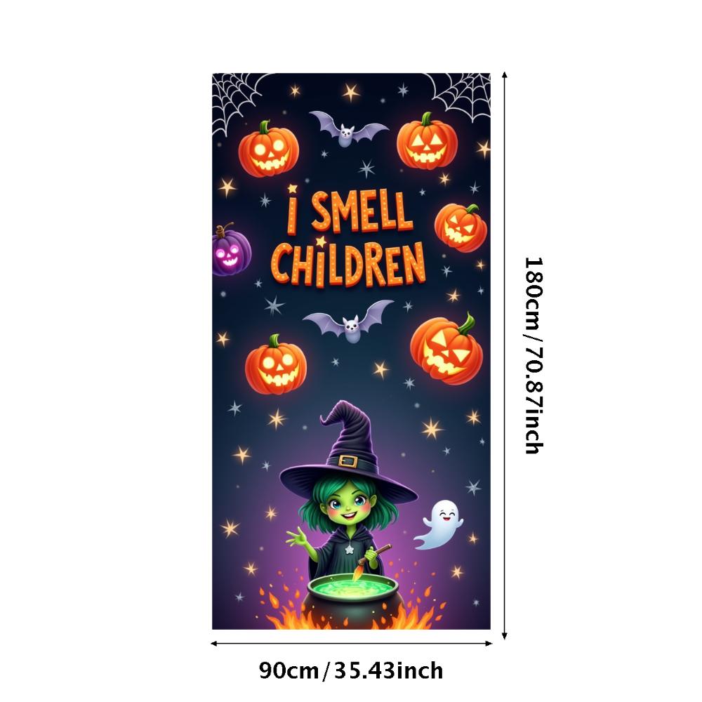 Halloween Banner Kessel Kürbis Banner Halloween Party Banner Farbenfrohes Design für Halloween Party Themenparty