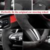 DIY Car Steering Wheel Cover Black Suede For Volkswagen Golf 6 GTI MK6 VW Polo GTI Scirocco R Passat CC R-Line 2010