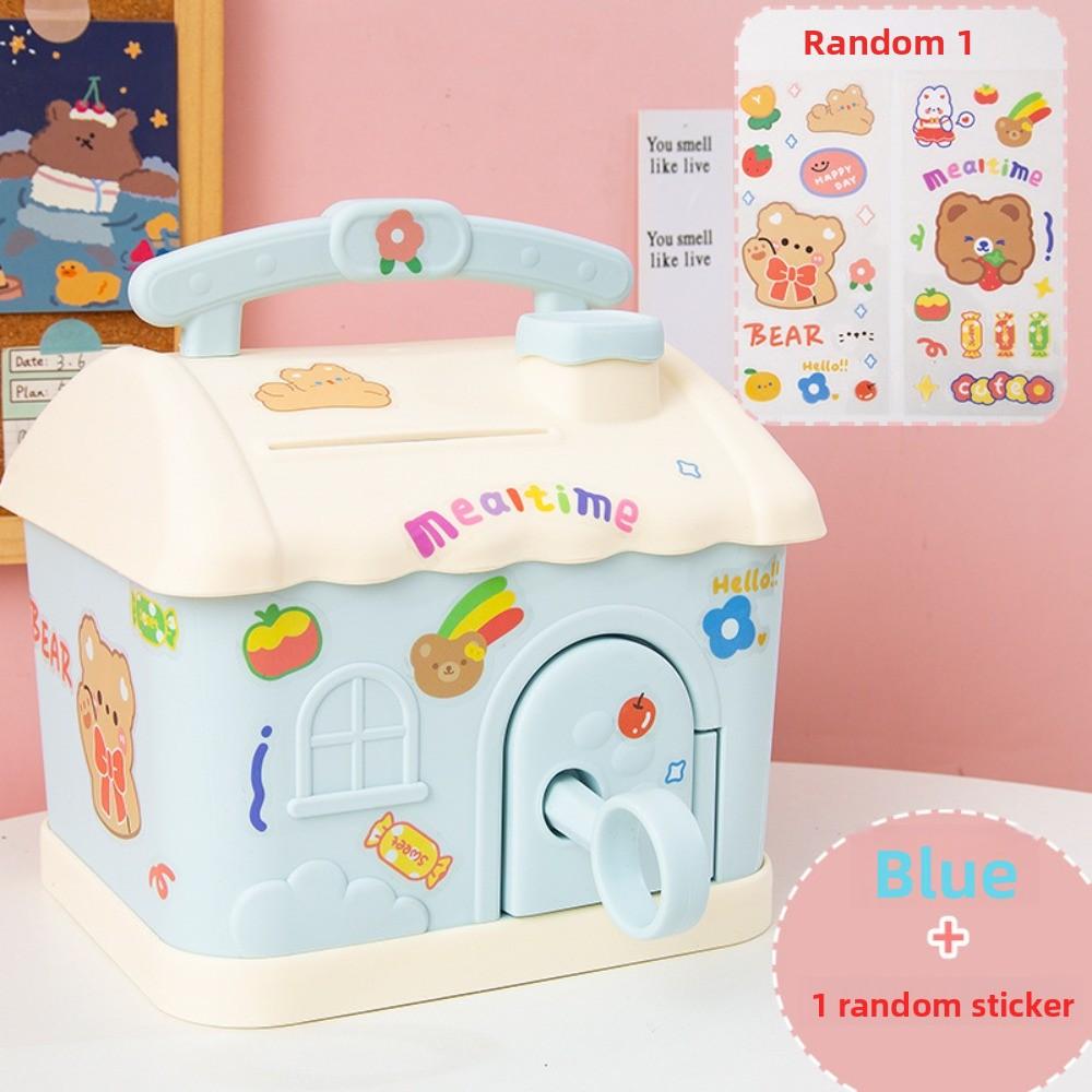 With Lock and Keys House Shape Piggy Bank House Shape Save Money Box Birthday Party