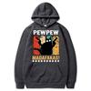 Pew Pew Madafakas Cat with Two Guns Meme Hoodies Unisex Fashion Vintage Sportwear Fleece Warm Oversized Casual Tracksuit Male