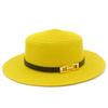 French Flat-top Straw Hat Women's New Spring and Summer Seaside Beach Hat Outdoor Sunscreen Sunshade Retro Straw Top Hat