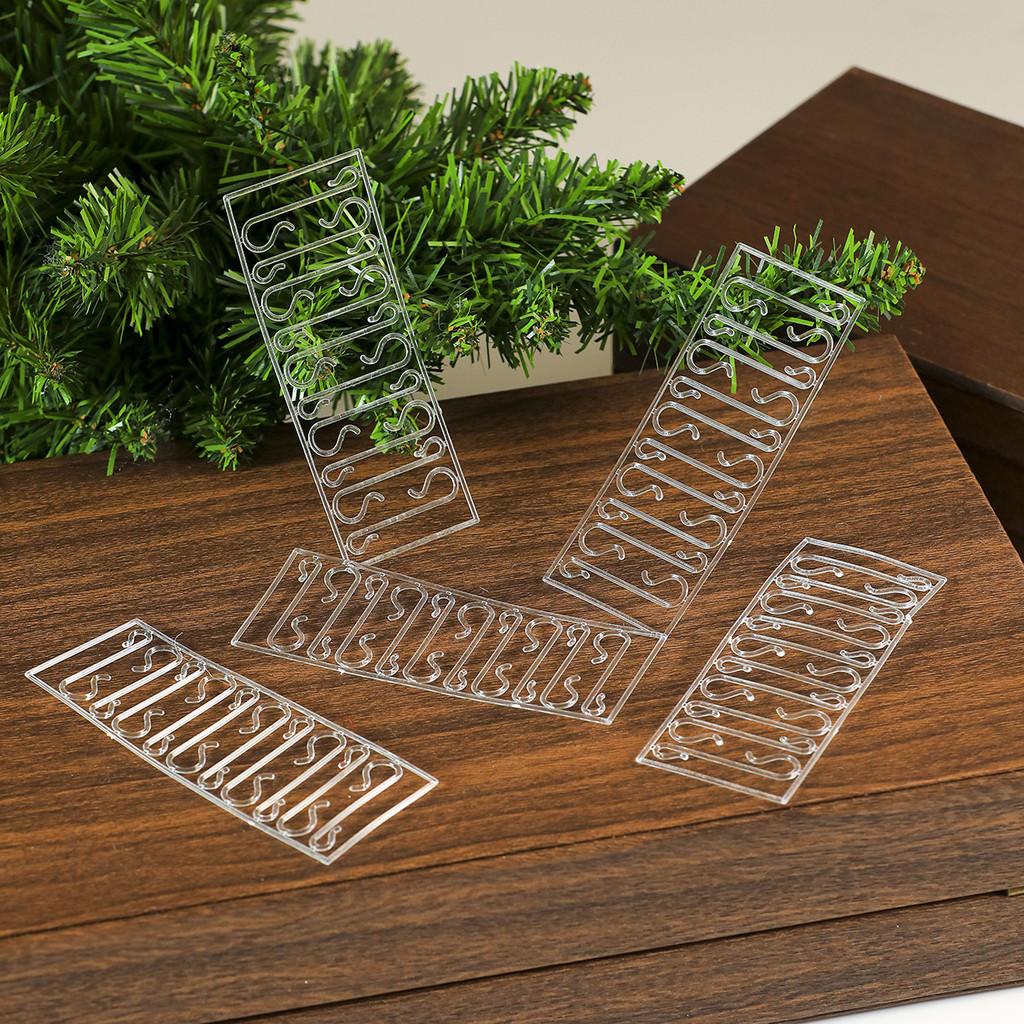 Christmas Tree Ornament Hooks Set Of 10 Plastic Hanging Clips For Holiday Decoration And Gift Use