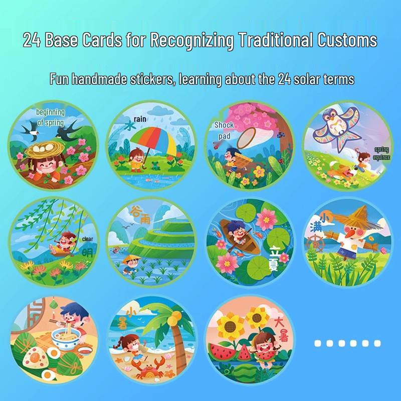 Mr. Toy 24 Solar Terms DIY Kit: Four Seasons Decorative Paintings for Kids.