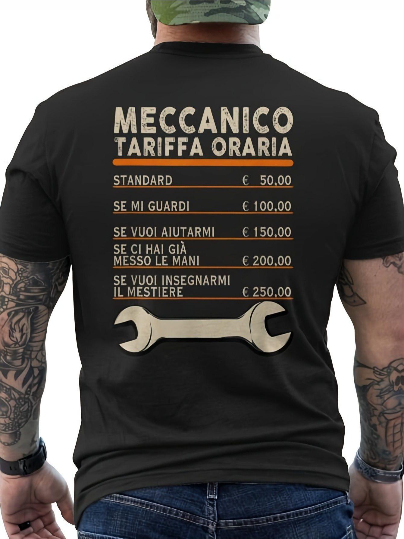 Printed Mechanic Men S T-Shirt | Classic Design S