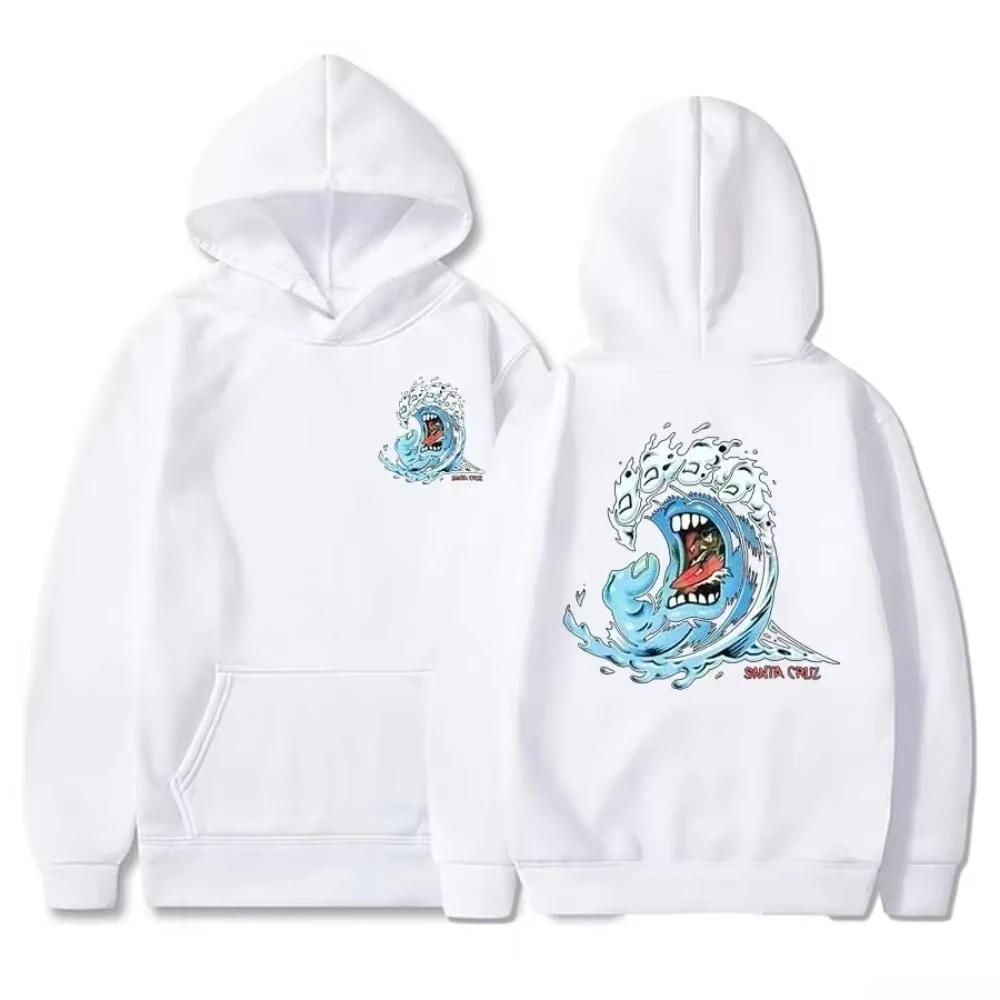 Men's fleece shark warm hoodie