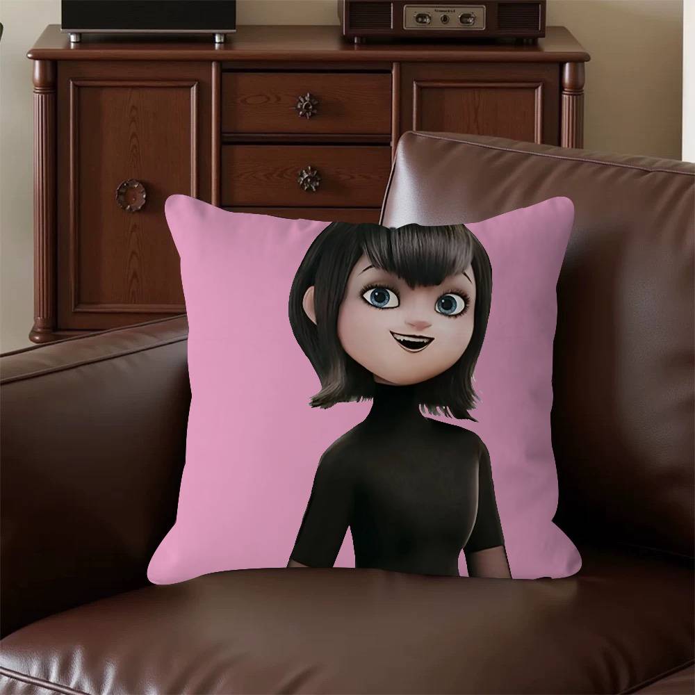 H-Hotel T-Transylvania Anime Cartoon Office Cushion Pillowcase Car Cushion Cover45X45CM Lumbar Pillowcase Sofa Pillowcover