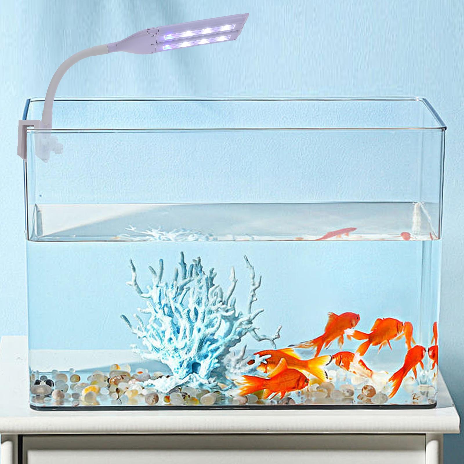 

1Pcs Aquarium LED Lamp Four Row Light White Easy Clean High Head Design Full Spectrum Fish Tank Light EU Plug