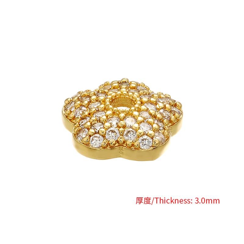 ZHUKOU 1 Piece 3x10mm Exquisite brass crystal bead cap for fashion handmade bracelet necklace earrings accessories model:VH12