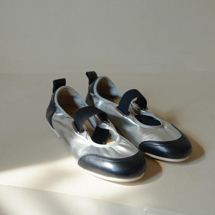 New Small Fragrant Style, Ultra-light and Breathable Flat-bottomed Comfortable Light-mouth Single Shoes, Retro Contrasting Color Mary Jane Women's