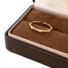 S925 Sterling Silver Adjustable Bamboo Joint Zircon Ring for Women - Versatile, Fashionable Stacking Design