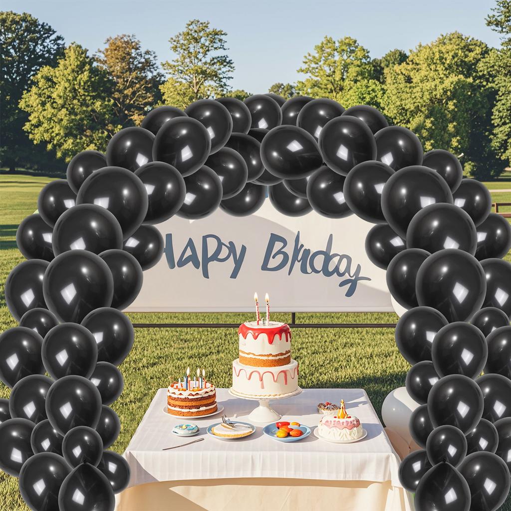 Schwarz 5 Zoll, 10 Zoll, 12 Zoll, 18 Zoll, 36 Zoll Rund Latex Geburtstagsparty Dekoration