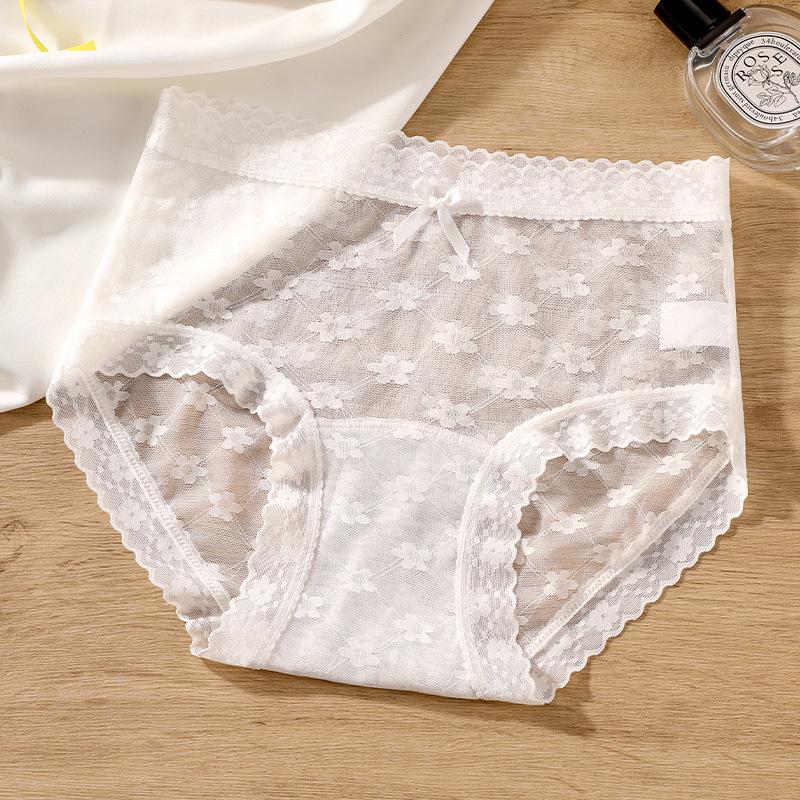 7A Mid-rise Lace Mesh Panties: Sexy, Breathable & Comfortable Semi-Transparent Briefs for Young Girls