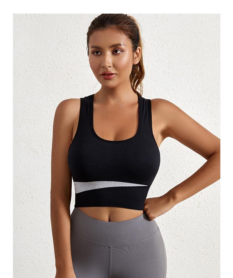 Women's Large Bust Minimizer Wireless Sports Bra - Shockproof Yoga Fitness Vest