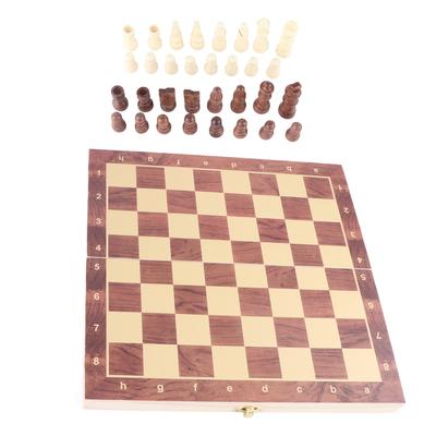 Set de șah magnetic din lemn portabil, tablă pliabilă, joc de birou, jucărie pentru copii, începători și adulți