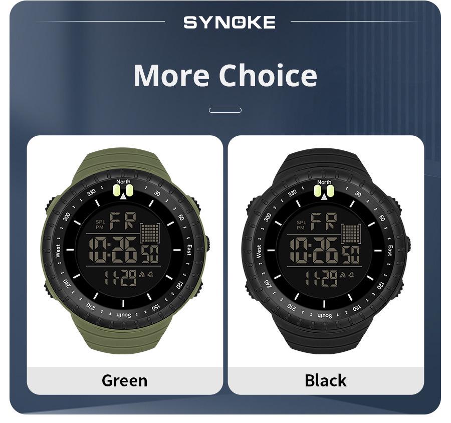 Men's Multifunctional Waterproof Sports Watch with Luminous Acrylic Screen for Outdoor Mountaineering