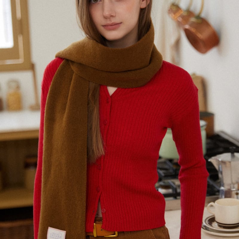 Tatiana French Knit 100% Wool Muffler MF8102 2 Colors