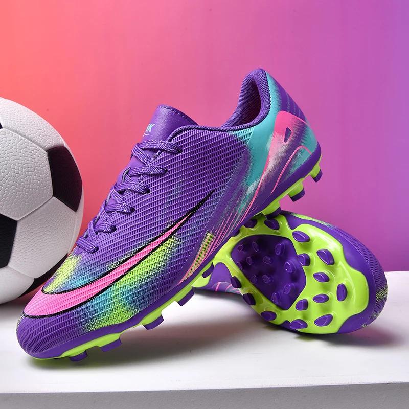 Latest Male Soccer Kicks Outside Sport Football Footwear Long Spikes Adults Airy Game Studs Cozy Practice Young Boys Non Slip