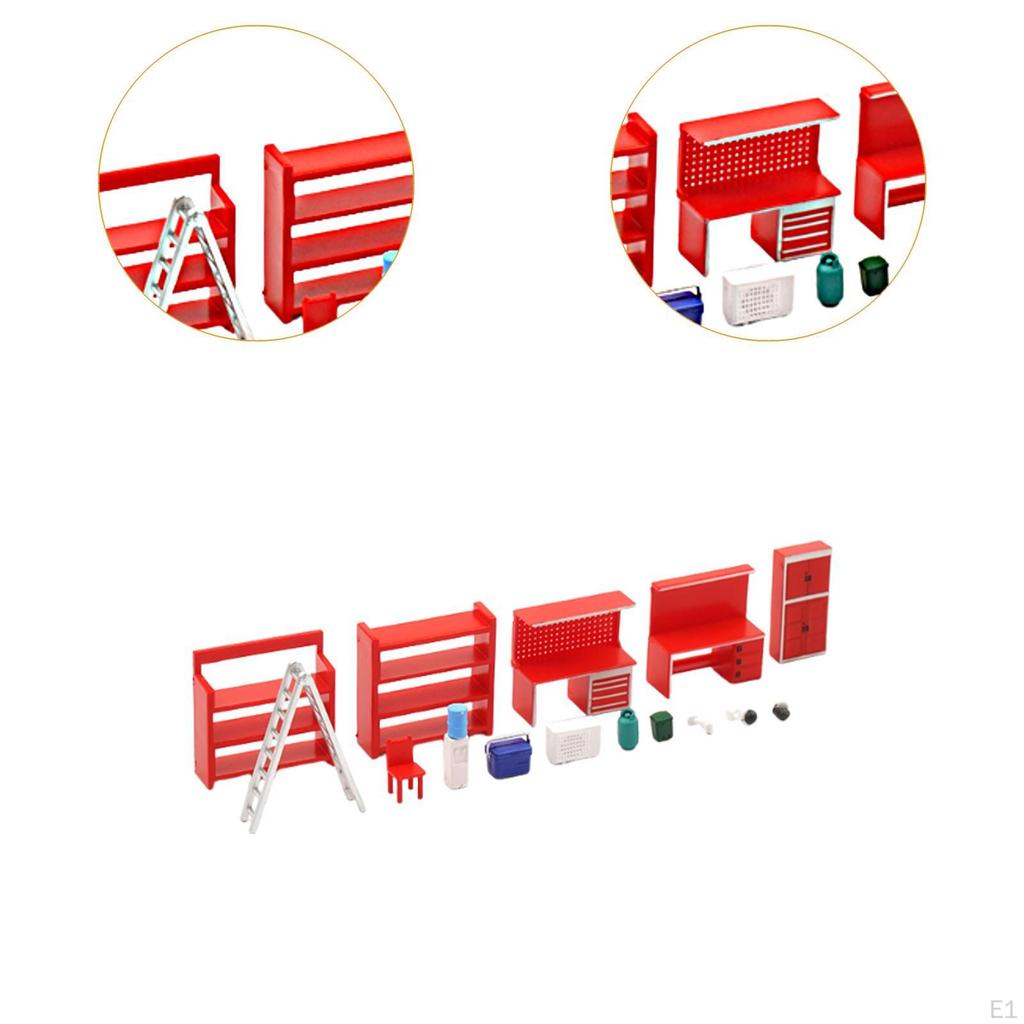 1/64 Diorama Accessories Model Set Accessory Sturdy,Hand Painted,Creative,Miniature Realistic for