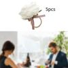 5Pcs Floral Napkin Holder Event Flower Napkin Rings Serviette Buckles Beaded Decorative for Tableware Cafe Hotel Kitchen Wedding
