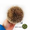 Faux Rabbit Fur Cat Ball Fluffy Catnip Ball Cat Toy Soft Furry Ball Stimulates Cats Hunting Instinct for Kittens Indoor Play Exercise