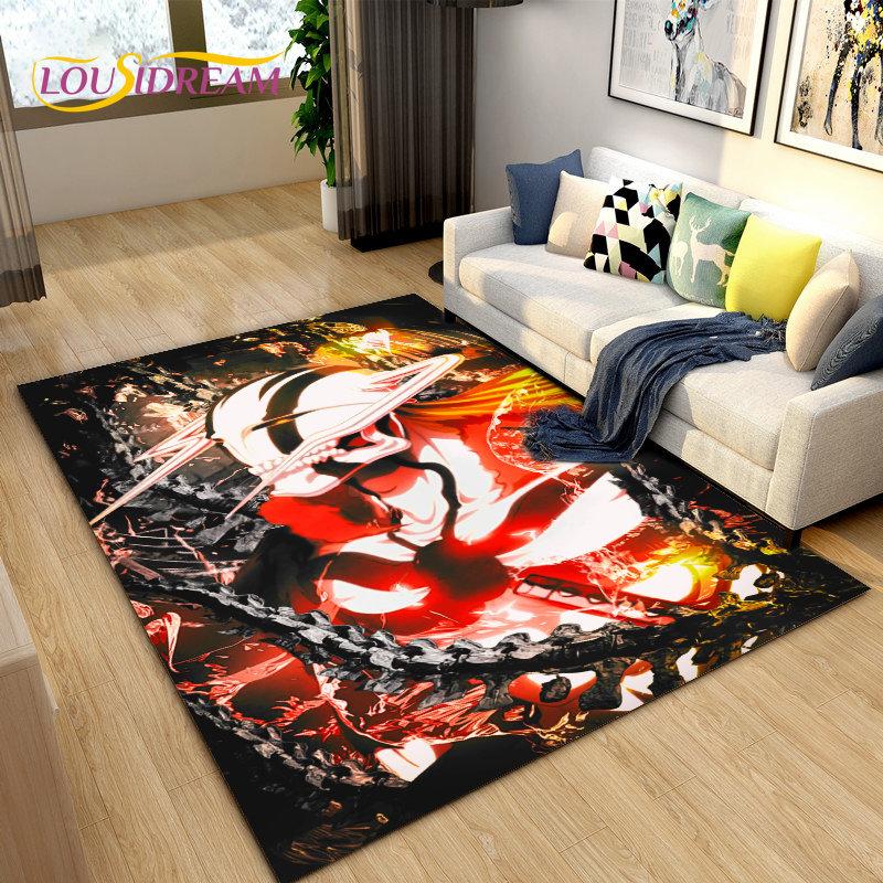 Anime Bleach Japan Cartoon Area Rug Large,Carpet Rug for Living Room Bedroom Sofa Doormat Decoration,kid Play Non-slip Floor Mat