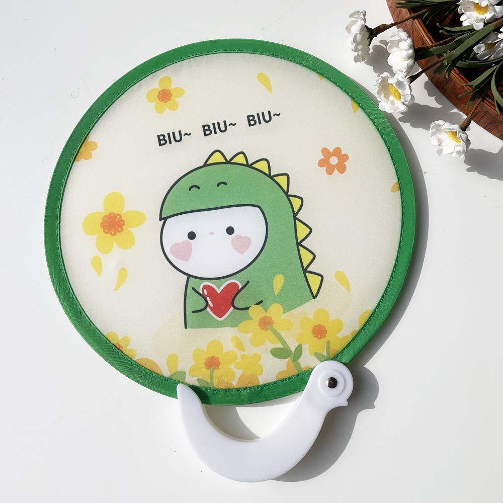 Children's Cartoon Mini Round Folding Fan - Portable and Compact Summer Fan for Kids and Adults