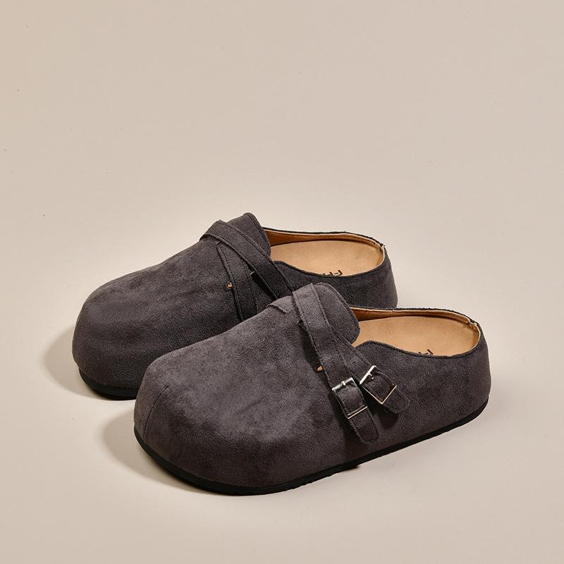 Fashion and Lightweight Retro Bag Head Platform Slippers Women's Summer Wear 2025 New Boken Versatile Half-toboken Slippers