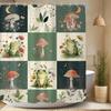 Skurrile Wald Frosch Duschvorhang Pilz Blumen Blätter Gittermuster Niedliche Tier Kunst Wasserdicht Bad Leinen Haus Mode