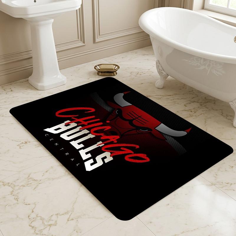 Chicago Bulls Carpet Rug for Bedroom Living Room Home Sofa Decoration,Playroom Sofa Office Home Decor Game Large Decor Floor Mat