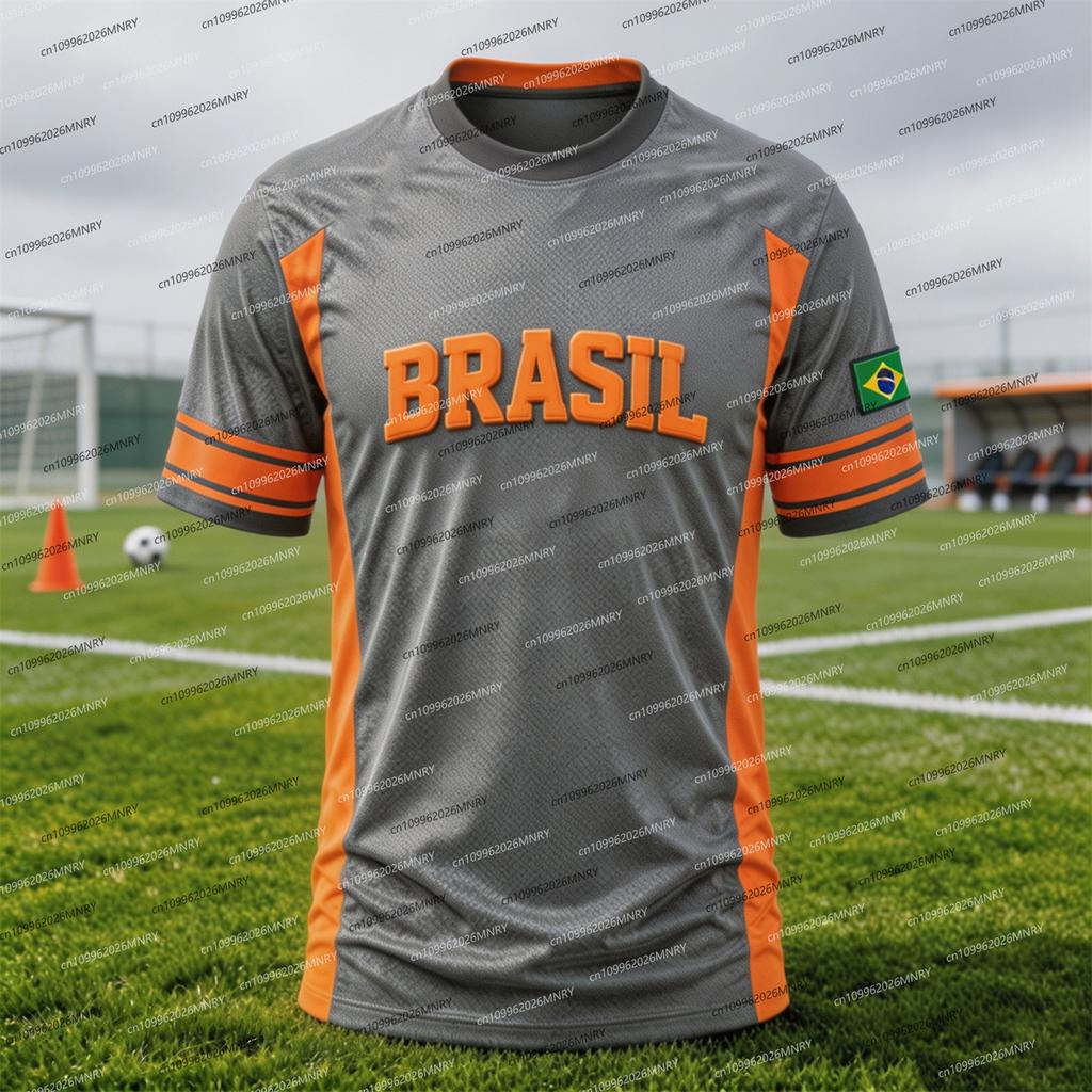 2026 Brazil National Flag T-shirt man Funny T Shirt Men 3D Pattern Woman Short Sleeve Tee Outdoor Football Motorcycle clothing