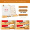 2026 Year of the Horse Wooden Desk Calendar with Custom Logo - Unique Punch Card Design for Business Office
