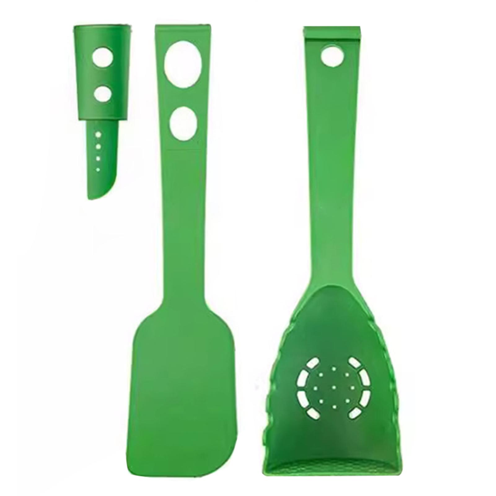 

7 in 1 Multifunctional Kitchen Spoon Detachable Food Grade Spaghetti Spoon for Home Kitchen Tool Heat Resistant Cooking Spoon зелений