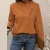 Women's Casual V,neck Long,Sleeved Pullover Color Sweatshirt