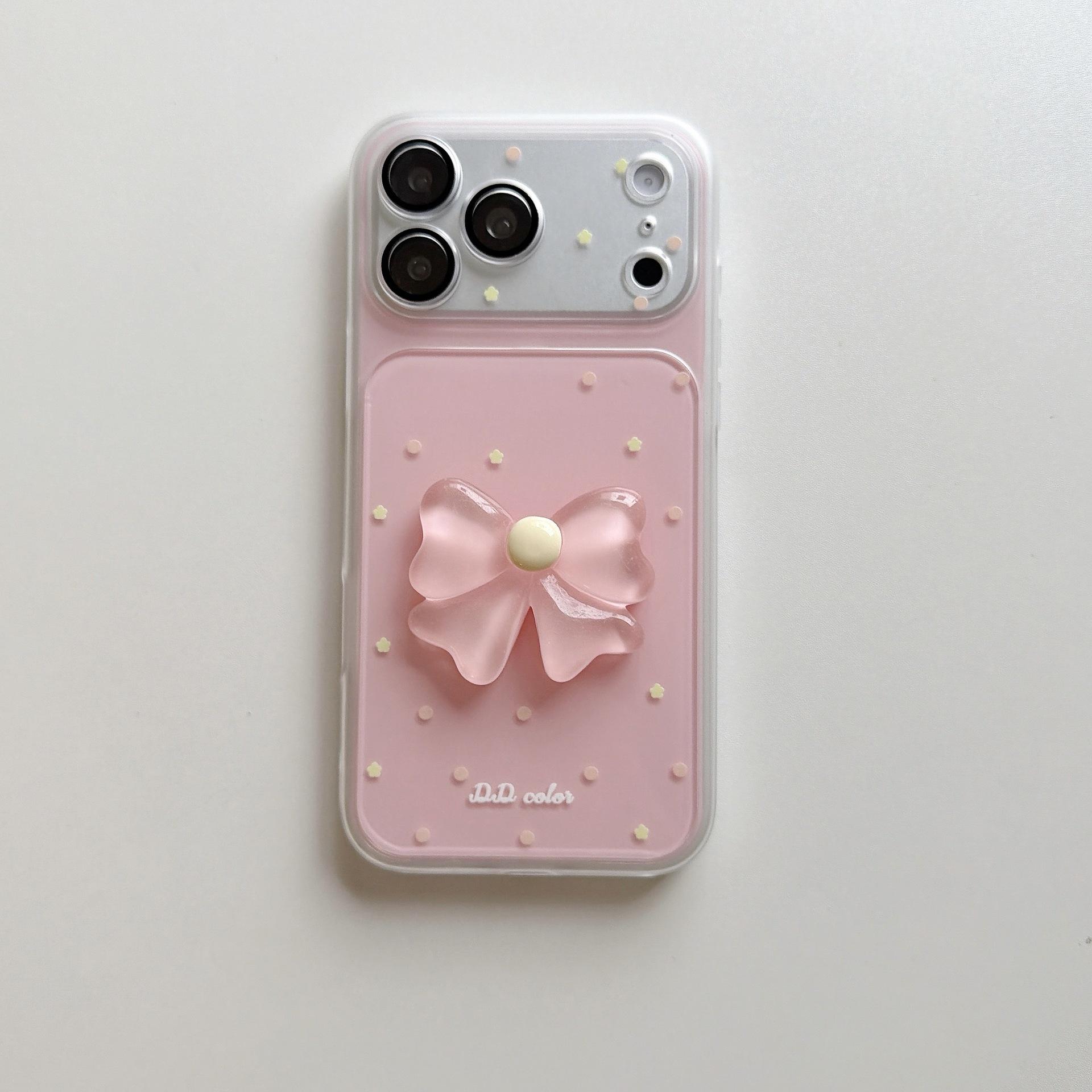 

Energetic Shell Bowknot Protective Case for iPhone 17 Pro Max - Cute and Compatible with Apple 16, 15, and 17 Models. iPhone 16 Pro розовый