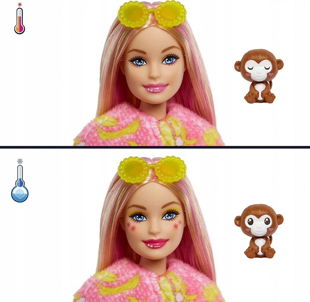 BARBIE Cutie Reveal Lalka MAŁPKA Dżungla MATTEL 
